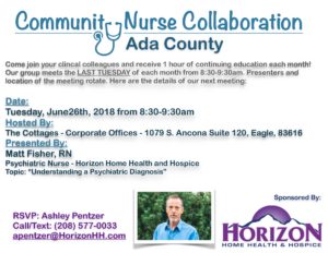 Community Nurse Collaboration Meeting @ The Cottages Corporate Offices