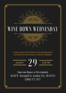 Wine Down Wednesday @ Emerson House at Riverpointe