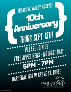 Treasure Valley Hospice 10th Anniversary @ Bardenay