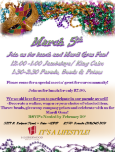 Heatherwood Mardi Gras @ Heatherwood Senior Living