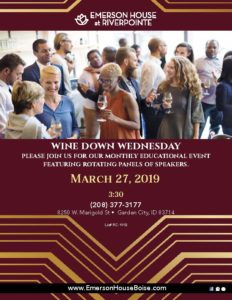 Wine Down Wednesday @ Emerson House at Riverpointe
