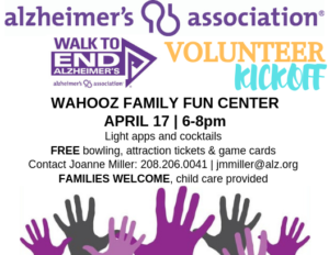 Alzheimer's Association Walk to End Alzheimer's Volunteer Kickoff @ Wahooz Family Fun Center