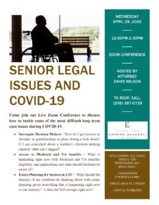 Senior Legal Issues and COVID-19 Zoom Conference