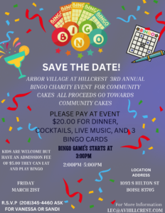 Charity Bingo Event @ Arbor Village at Hillcrest